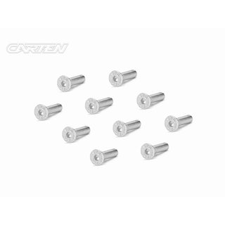 CARTEN Senkkopfschrauben M3x12mm 12.9 Silver Coating (10)