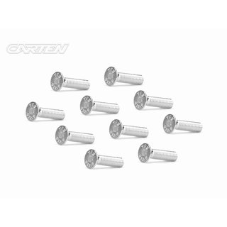 CARTEN Senkkopfschrauben M3x16mm 12.9 Silver Coating (10)
