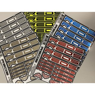 REDS Aufkleber 150x150mm geschnitten Chrome Gold