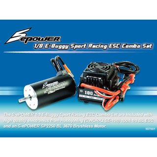 SPower 1/8 E-Buggy Sport Racing ESC Combo Set