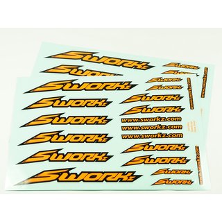 SWORKz Speed Aufkleber (PushBar) Orange (2)