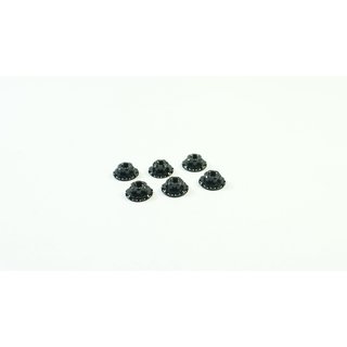 SWORKz T-7075 M4 Lightened Low Profile Large-contact with Serrated Wheel Nuts (BK)(6pc)