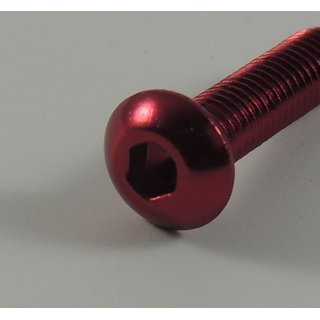 TPRO 7075 Aluminum Imbus Linsenkopf M3x6 (Rot) (10pc)