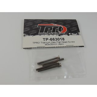TPRO Titanium Senkkopfschraube M3x35mm (4pc)