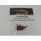 TPRO 7075 Aluminum Imbus Linsenkopf M3x12 (Rot) (10pc)
