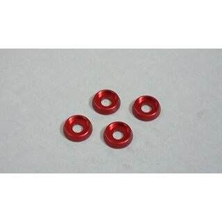 Kyosho Unterlegsscheiben M3 Alu (4) Rot