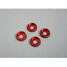 Kyosho Unterlegsscheiben M4 Alu (4) Rot