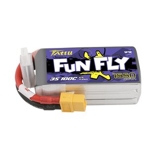 Gensace Tattu FunFly LiPo 3S 11.1V-1550-100C (XT60)...