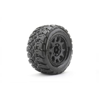Extreme Tyre Monster Truck King Cobra Belted 3.8 17mm Black Rims (2)