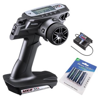 Sanwa MX-6 Combo with 4 LR6 Batteries with RX391 waterproof receiver