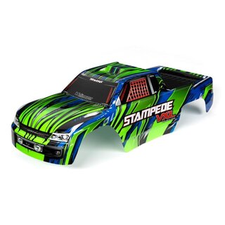 TRAXXAS Karosserie Stampede VXL gr�n/blau mit Aufkleber