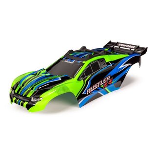 TRAXXAS Karosserie Rustler 4x4 gr�n/blau mit Aufkleber