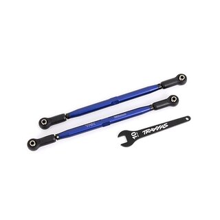 TRAXXAS Wide-X-Maxx Vorspurstangen 7075-T6 Alu blau 188mm (2)