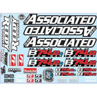 Team Associated RC10B74.2 Decal Sheet