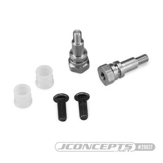 JConcepts B6.4 Fin Titanium rear shock stand-offs w/ bushing - 10mm
