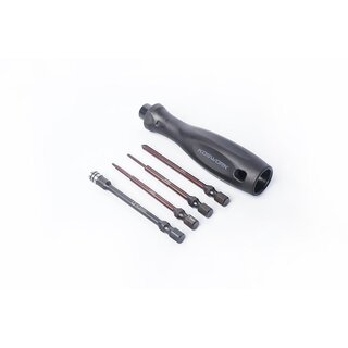 Koswork Mini-Z 4pcs Mini Car Tool Set (H1.5, N4.5, P00 & P1) 1/4 Drive Hex
