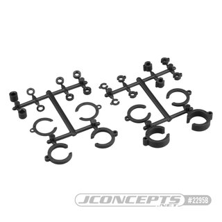 JConcepts Big Bore Shock Limiter, up-travel kit, 24pc - black (Fits ? 3.0 and 3.5mm shock shafts)