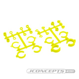 JConcepts Big Bore Shock Limiter, up-travel kit, 24pc - yellow (Fits ? 3.0 and 3.5mm shock shafts)