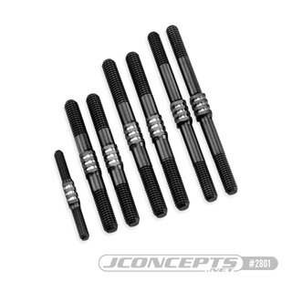 JConcepts TLR 8ight-X 2.0 | E Fin Titanium turnbuckle set - black, 7pc.