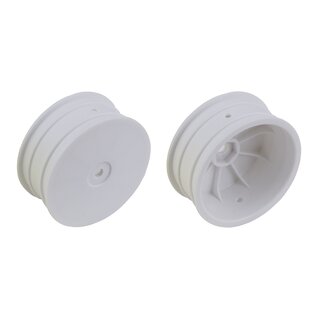 Team Associated 4WD Front Wheels, 2.2, 12mm hex, +1.5mm, white