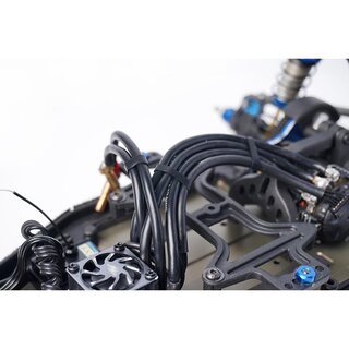 Koswork Silicone Cable Elastic Bands (OD 6mm, Width 5mm, Black) (10)