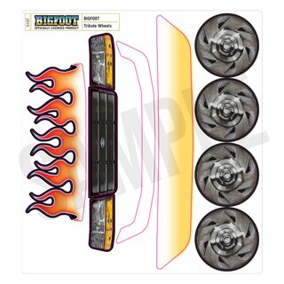 JConcepts 1993 Ford F-250 monster truck Tribute Wheels BIGFOOT? body w/ racerback and visor