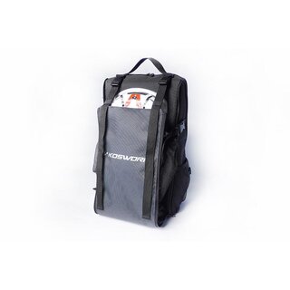 Koswork RC Car Expandable Backpack (1/8 Buggy, 1/10 Buggy, Truck, Touring & Crawler) Black