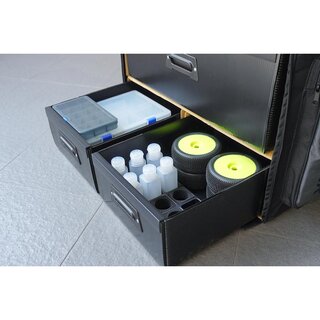 Koswork 1/8 Compact 3 Drawer Buggy/Onroad Car Bag (1/8, 1 Large & 2 Medium)