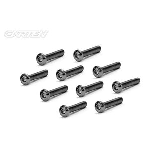 CARTEN Linsenkopfschrauben M3x20mm 12.9 Black Nickel Coating (10)