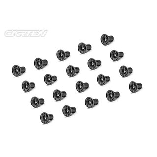 CARTEN Senkkopfschrauben M3x6mm 12.9 Black Nickel Coating (20)