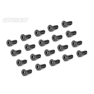 CARTEN Senkkopfschrauben M3x10mm 12.9 Black Nickel Coating (20)