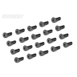 CARTEN Senkkopfschrauben M3x12mm 12.9 Black Nickel Coating (20)