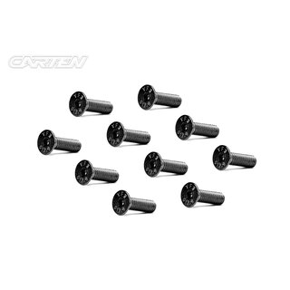 CARTEN Senkkopfschrauben M4x14mm 12.9 Black Nickel Coating (10)