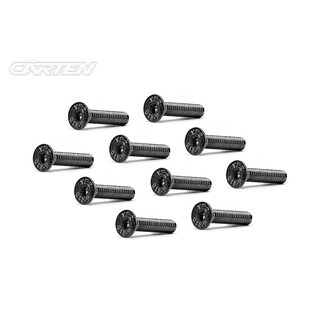 CARTEN Senkkopfschrauben M4x20mm 12.9 Black Nickel Coating (10)