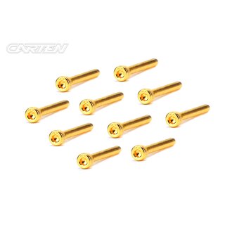 CARTEN Zylinderkopfschrauben M3x30mm 12.9 Gold Coating (10)