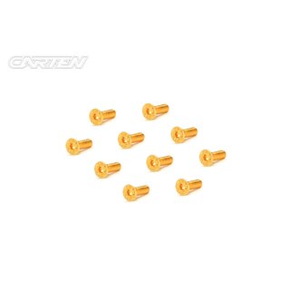 CARTEN Senkkopfschrauben M2,5x8mm 12.9 Gold Coating (10)