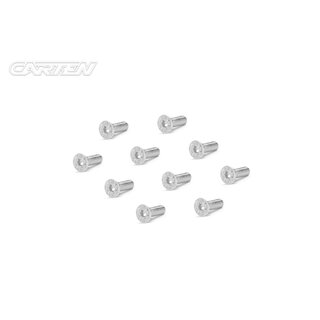 CARTEN Senkkopfschrauben M2,5x8mm 12.9 Nickel Coating (10)