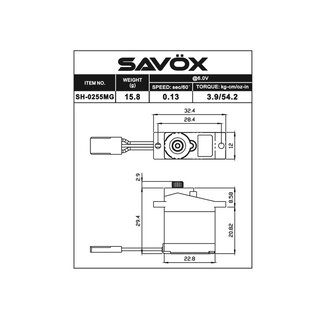SAV�X SH-0255MG Micro Size Digital Servo 3,9kg/0,13sek