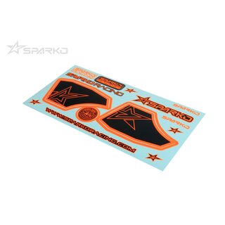 Kyosho Sparko F8 Spoiler Sticker Orange
