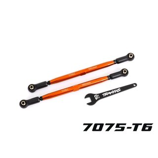 TRAXXAS Wide-X-Maxx Vorspurstangen 7075-T6 Alu orange 188mm (2)