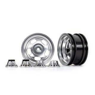 TRAXXAS Felgen 2.2 satin-chrom mit Radnabenkappen (2)