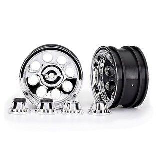 TRAXXAS Felgen 8-Loch Mag 2.2 chrom mit Zentral-Kappen (f. TRX8255A)