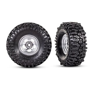TRAXXAS Reifen auf Felge chrom 2.4 MT