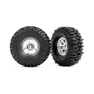 TRAXXAS Mickey Thompson Baja Pro Xs 2.4x1.0 Reifen/Felge chrom (2)