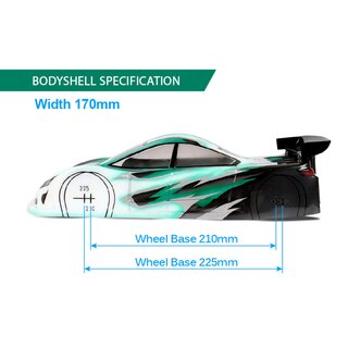 BLITZ TCN 1/10 210-225mm M-Chassis Karosserie 0,7mm
