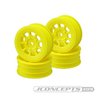 JConcepts 9 shot - B7 | B6.4 | YZ2 | XB2 | LD3, 2.2 front wheel (yellow) - 4pc