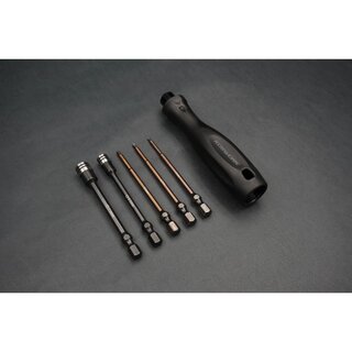 Koswork 1/4 Drive Hex Nut Driver Set (1.5, 2.0, 2.5mm Hex & 5.5, 7mm Nut Driver)