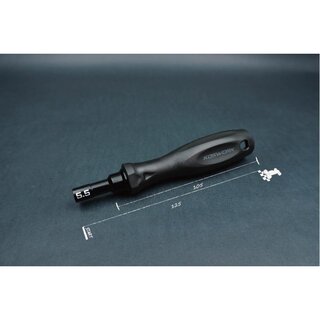 Koswork Hard Coated Aluminum 5.5mm Compact Nut Driver (For 3mm nut)