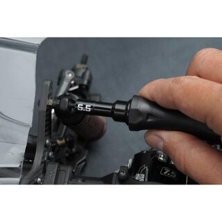 Koswork Hard Coated Aluminum 5.5mm Compact Nut Driver (For 3mm nut)
