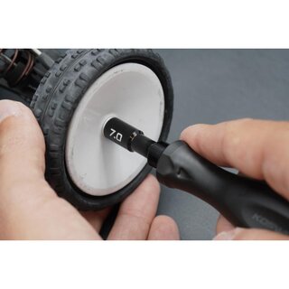 Koswork Hard Coated Aluminum 7mm Compact Wheel Nut Driver (For 4mm nut)
